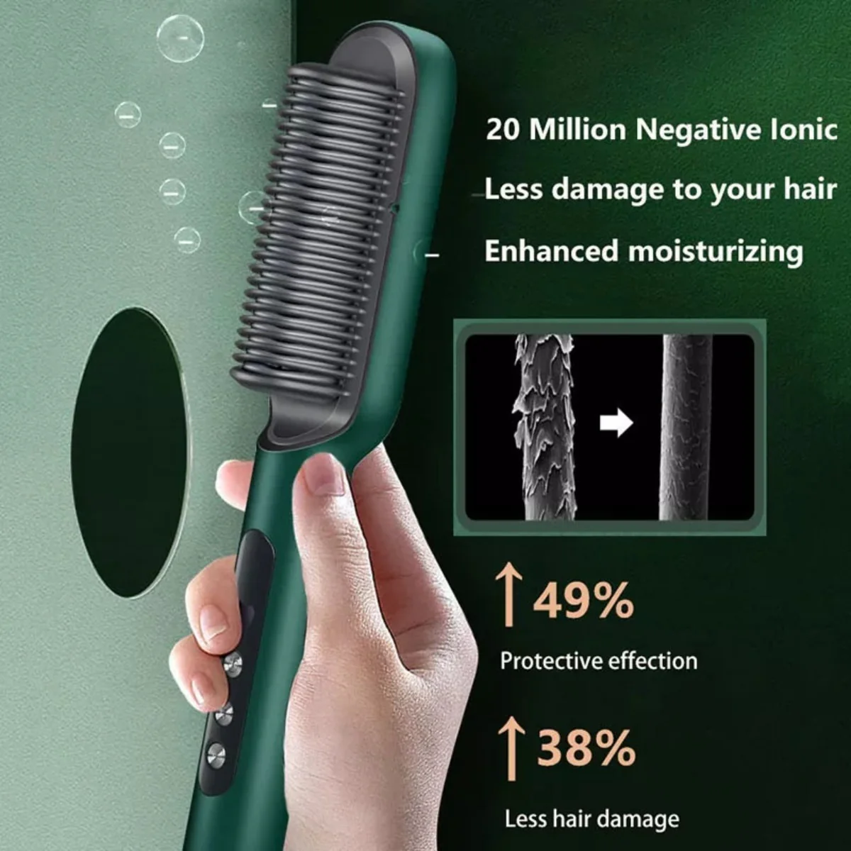ELECTRIC HAIR BRUSH STRAIGHTENER